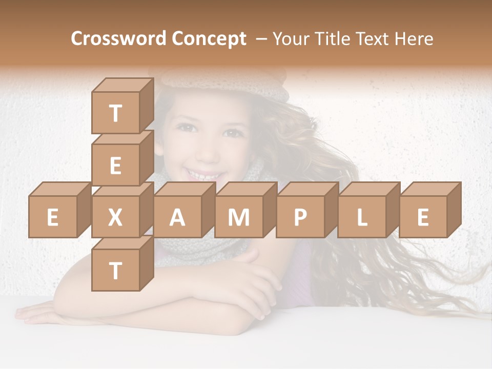 Cap Girl Curly PowerPoint Template