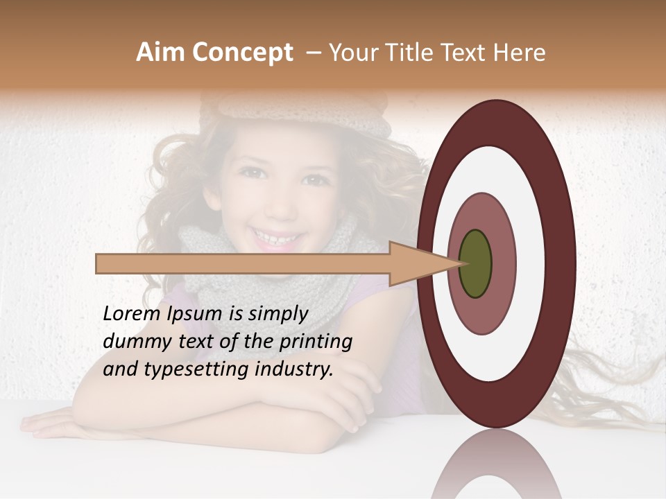 Cap Girl Curly PowerPoint Template