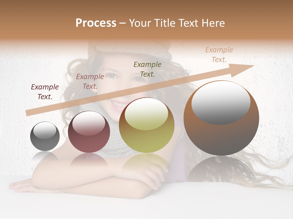 Cap Girl Curly PowerPoint Template