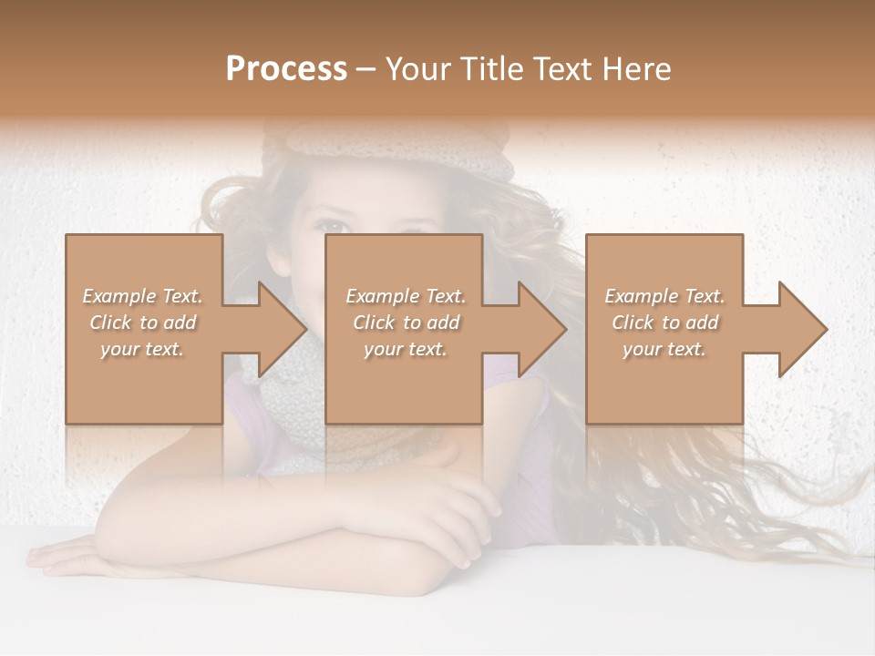 Cap Girl Curly PowerPoint Template
