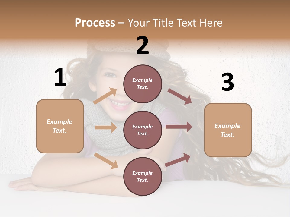 Cap Girl Curly PowerPoint Template