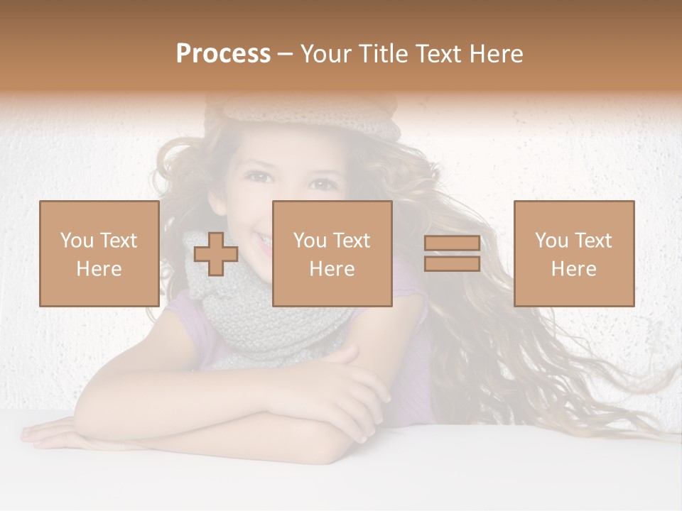 Cap Girl Curly PowerPoint Template
