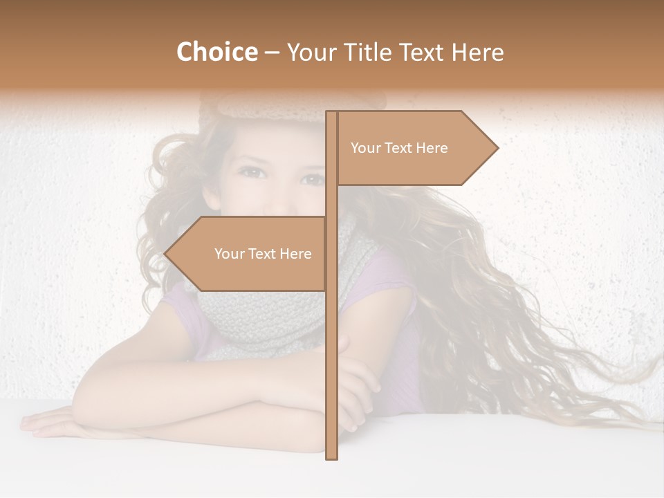 Cap Girl Curly PowerPoint Template