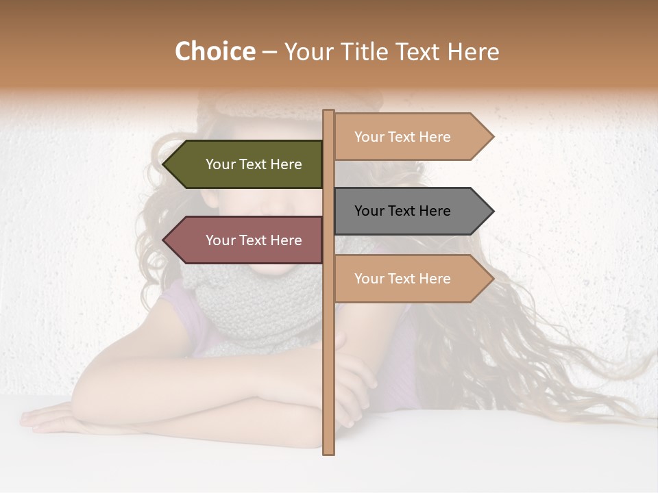 Cap Girl Curly PowerPoint Template