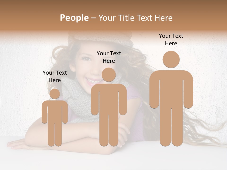 Cap Girl Curly PowerPoint Template