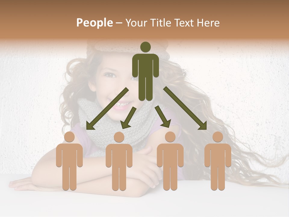 Cap Girl Curly PowerPoint Template