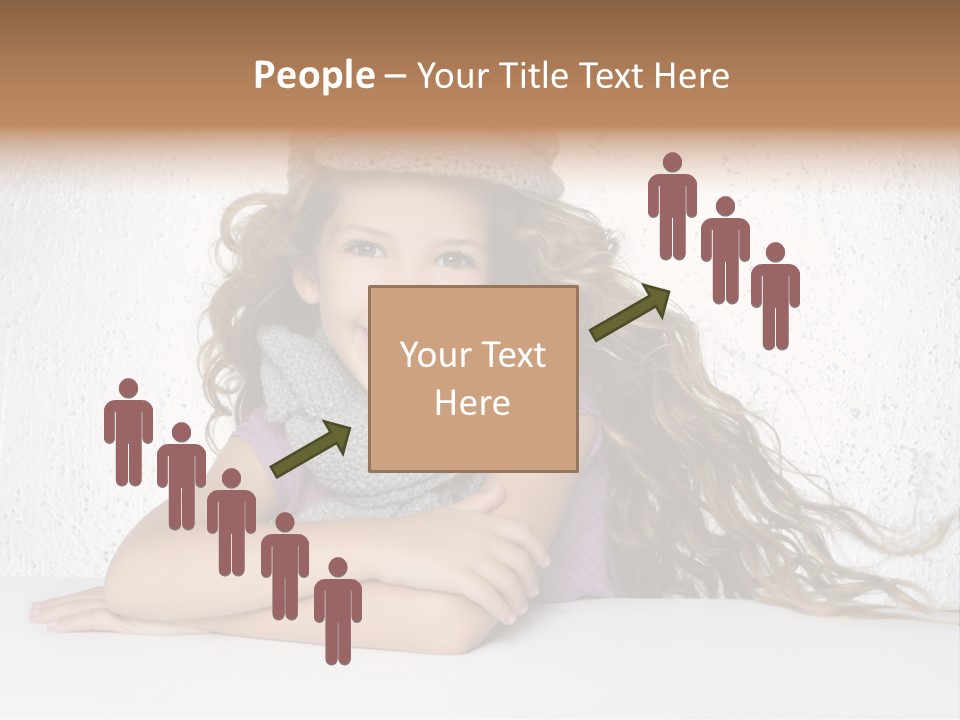 Cap Girl Curly PowerPoint Template