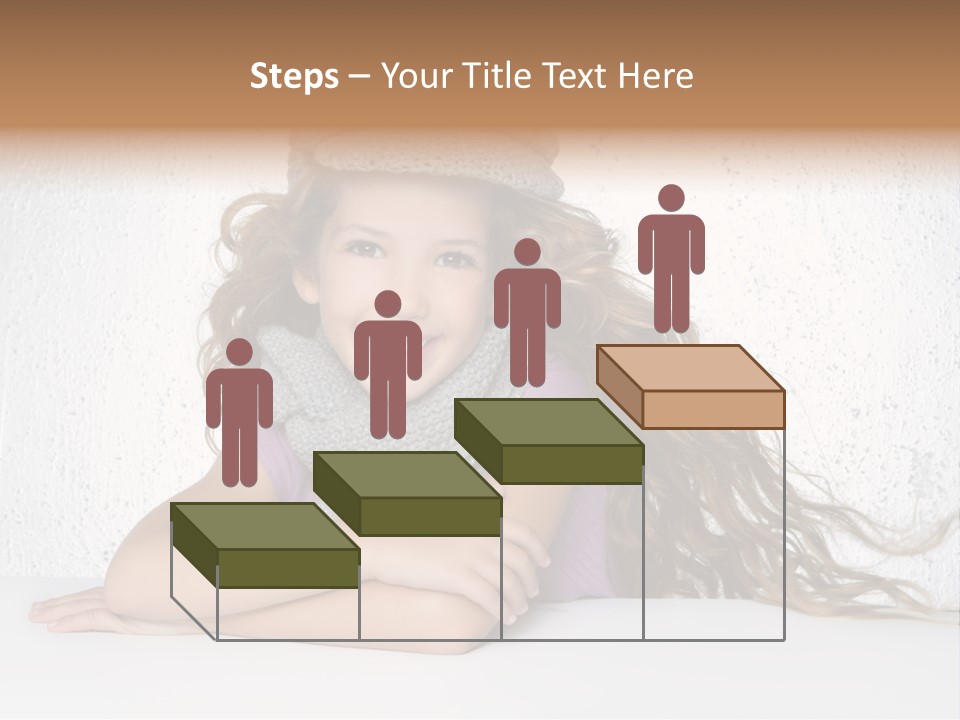 Cap Girl Curly PowerPoint Template