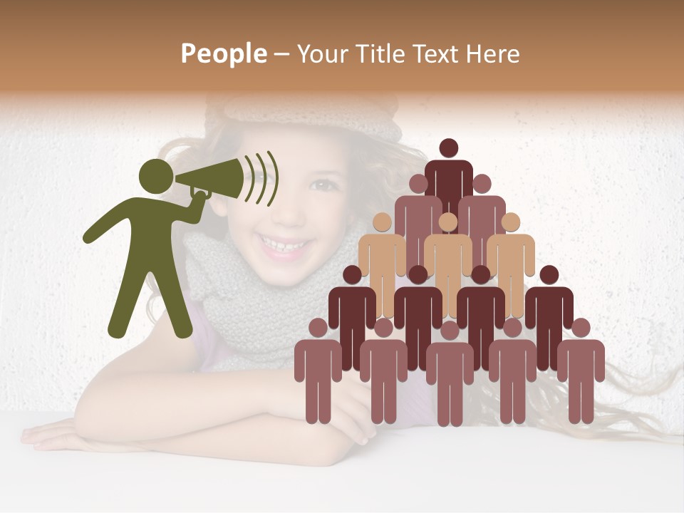 Cap Girl Curly PowerPoint Template