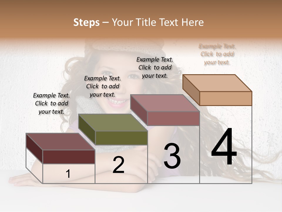 Cap Girl Curly PowerPoint Template