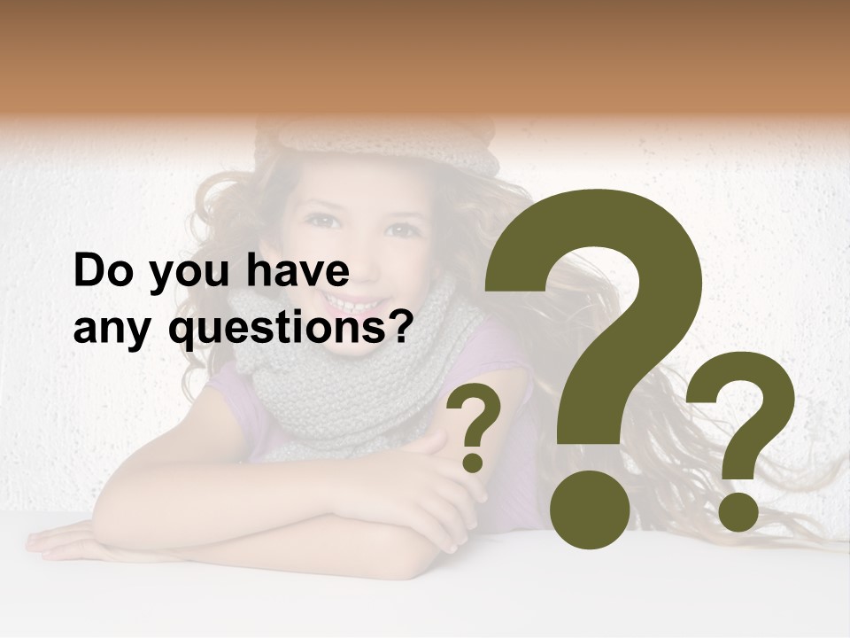 Cap Girl Curly PowerPoint Template