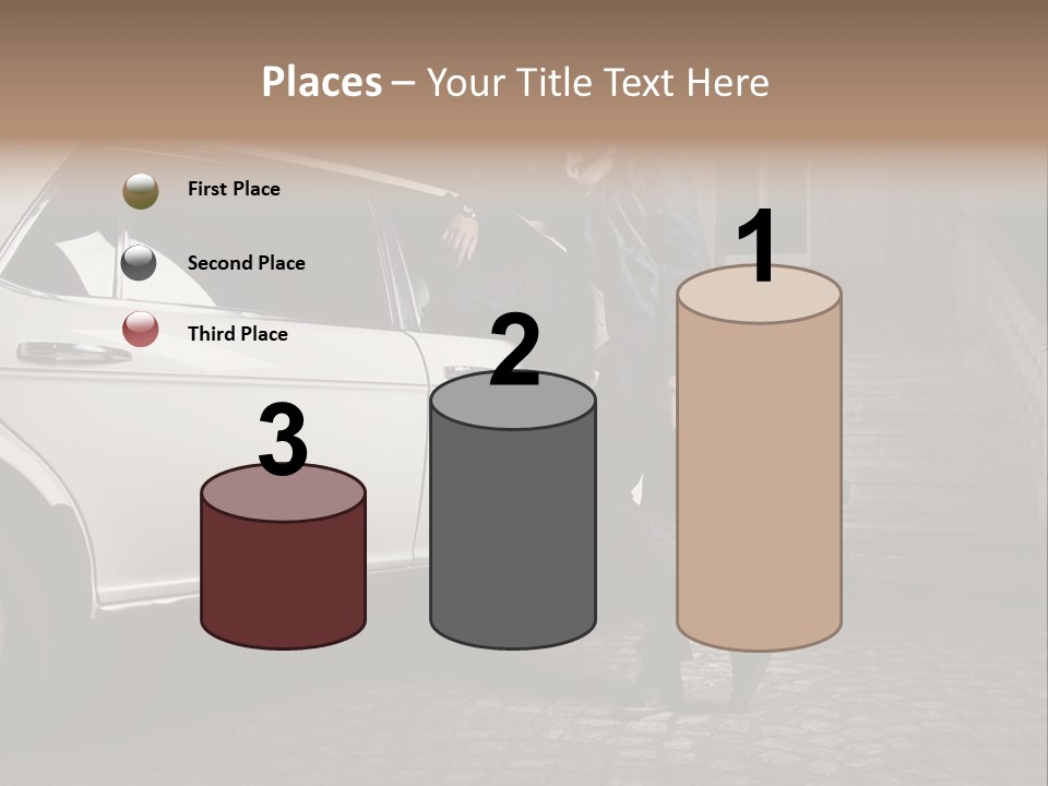 Hot Caucasian Glamour PowerPoint Template