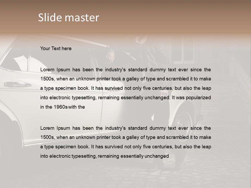 Hot Caucasian Glamour PowerPoint Template