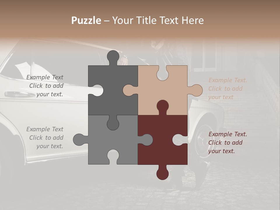 Hot Caucasian Glamour PowerPoint Template