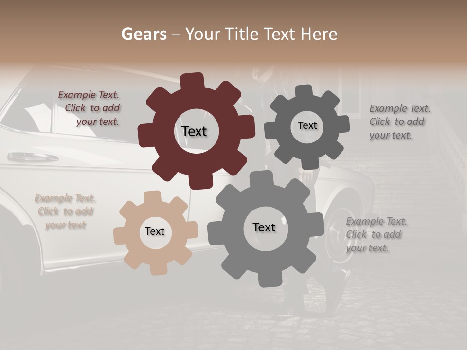 Hot Caucasian Glamour PowerPoint Template