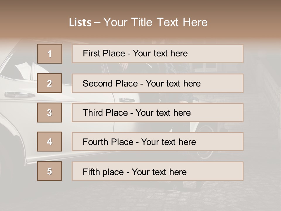 Hot Caucasian Glamour PowerPoint Template
