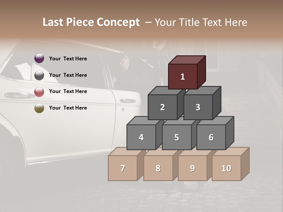 Hot Caucasian Glamour PowerPoint Template