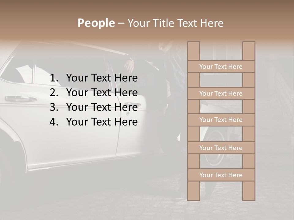 Hot Caucasian Glamour PowerPoint Template