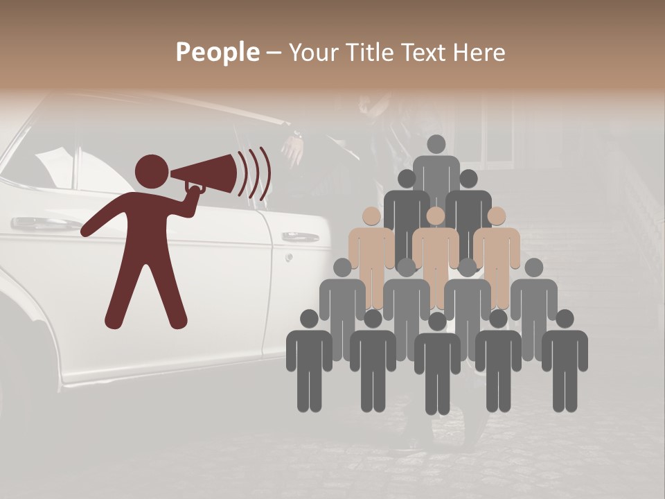 Hot Caucasian Glamour PowerPoint Template