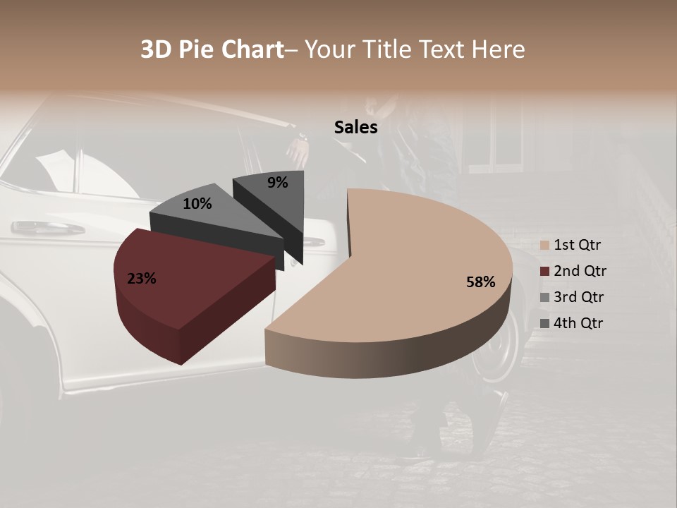 Hot Caucasian Glamour PowerPoint Template