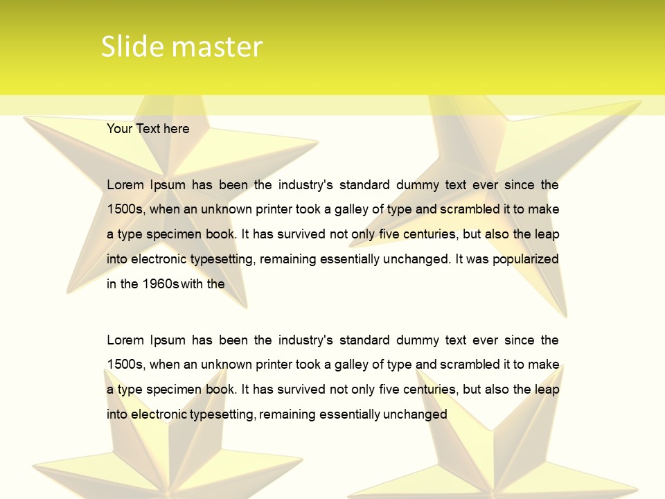 Gold Popular Pentagon PowerPoint Template