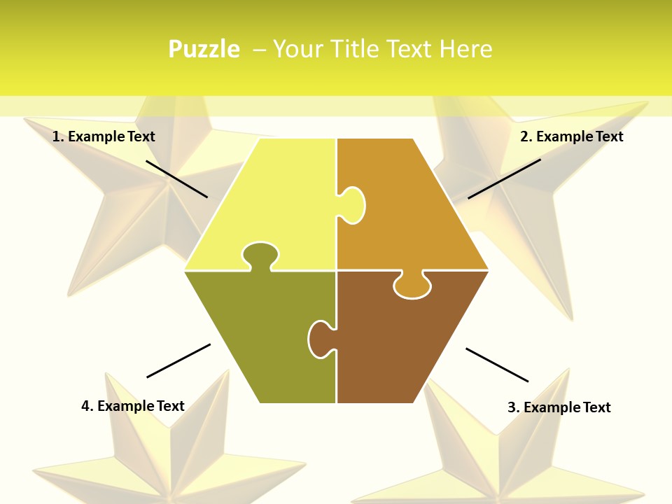 Gold Popular Pentagon PowerPoint Template