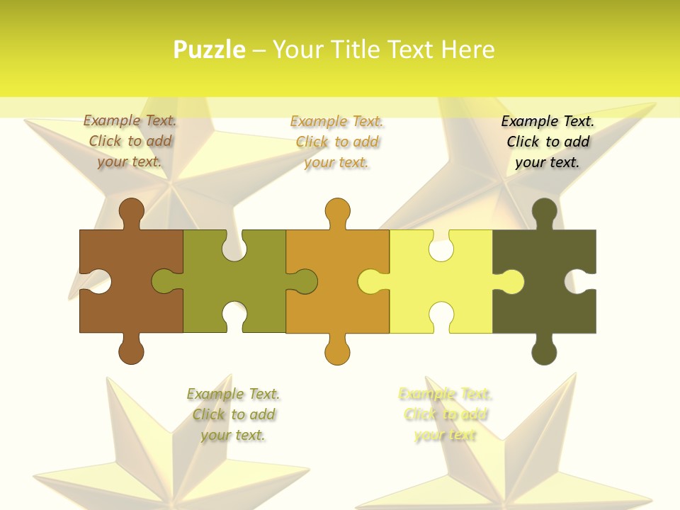 Gold Popular Pentagon PowerPoint Template