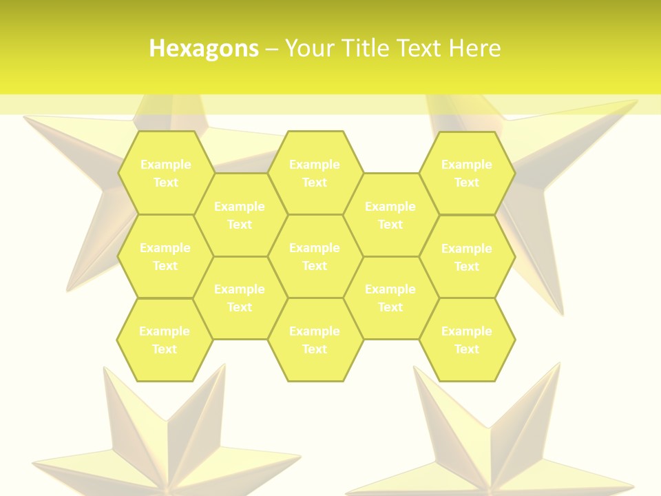 Gold Popular Pentagon PowerPoint Template