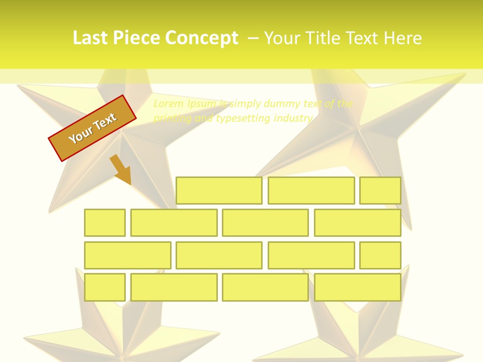 Gold Popular Pentagon PowerPoint Template