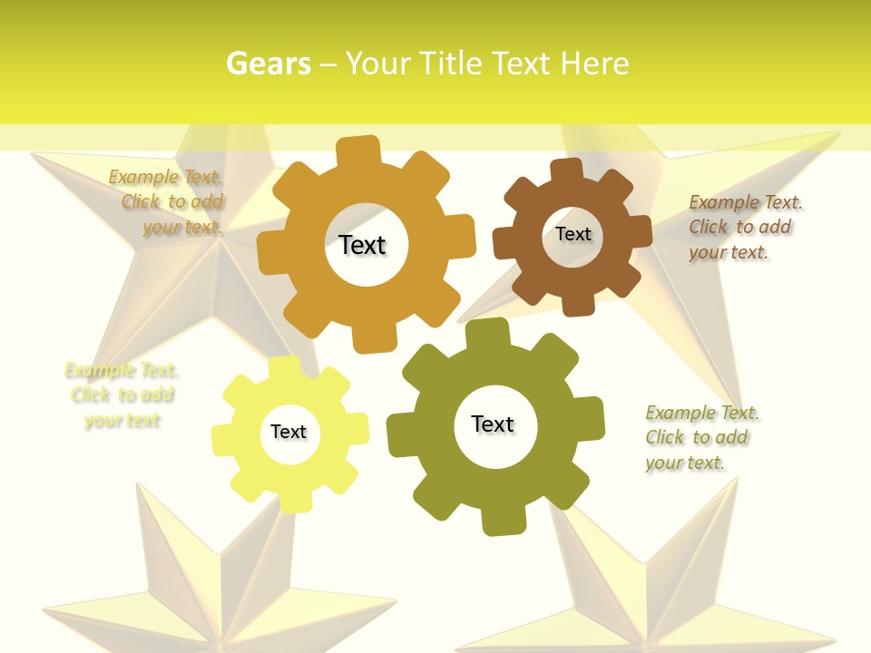 Gold Popular Pentagon PowerPoint Template