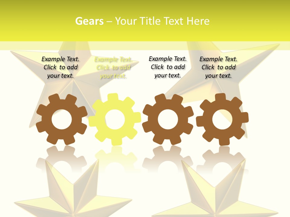 Gold Popular Pentagon PowerPoint Template