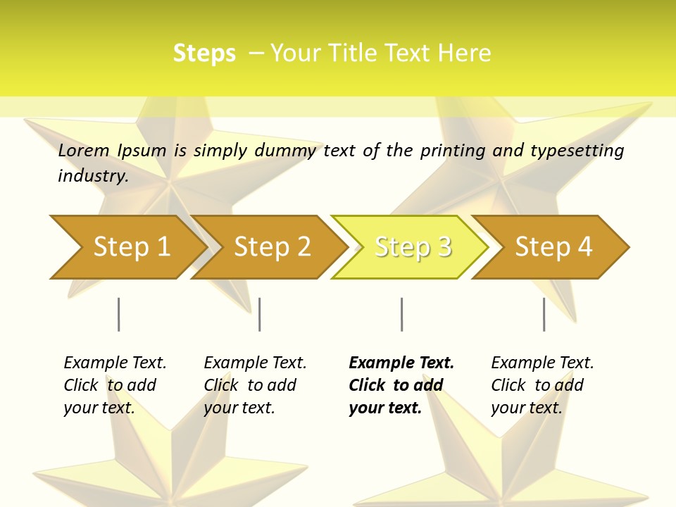 Gold Popular Pentagon PowerPoint Template