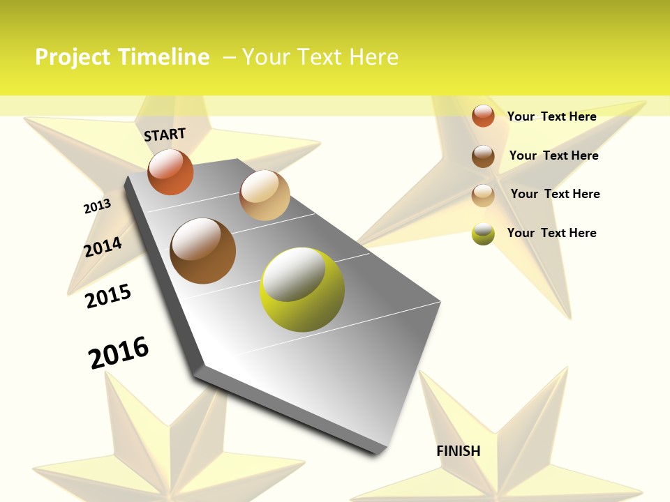 Gold Popular Pentagon PowerPoint Template
