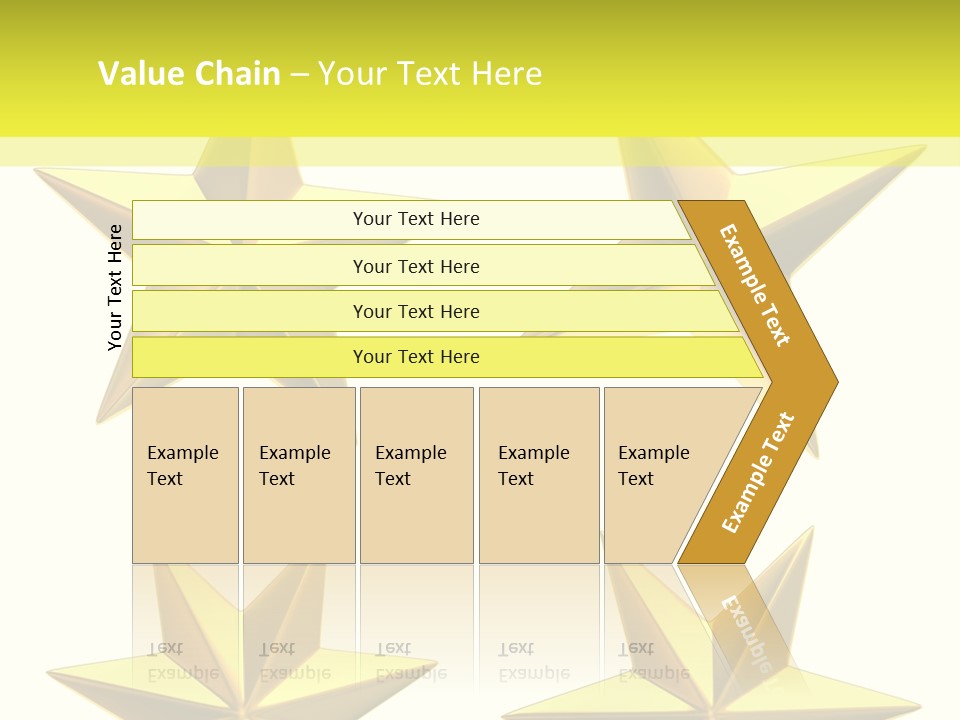 Gold Popular Pentagon PowerPoint Template