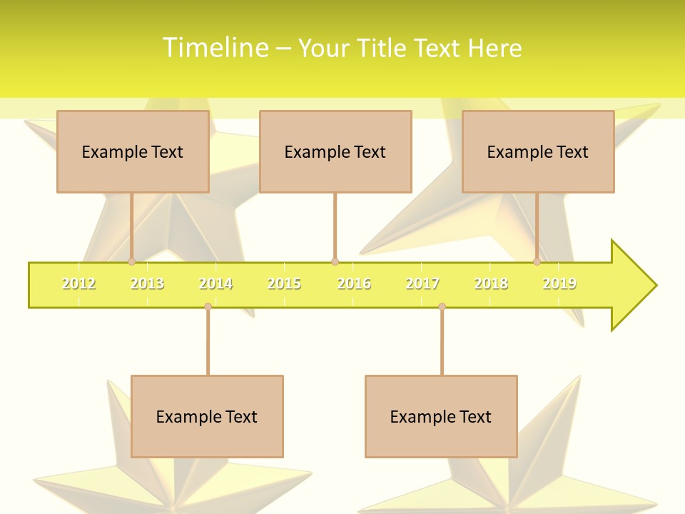 Gold Popular Pentagon PowerPoint Template