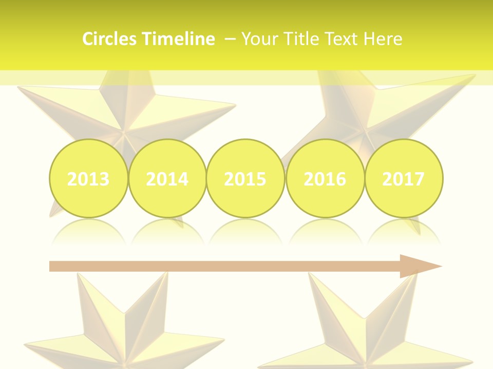 Gold Popular Pentagon PowerPoint Template