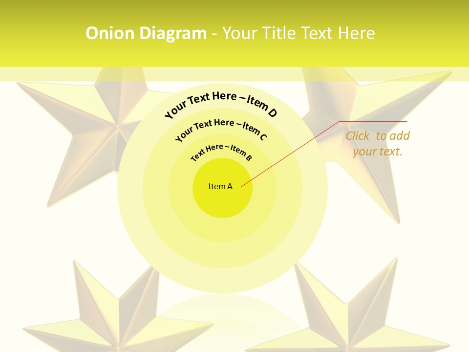 Gold Popular Pentagon PowerPoint Template