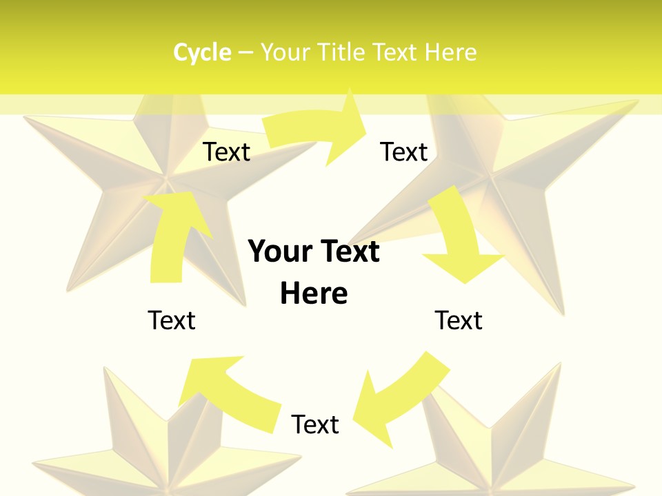 Gold Popular Pentagon PowerPoint Template