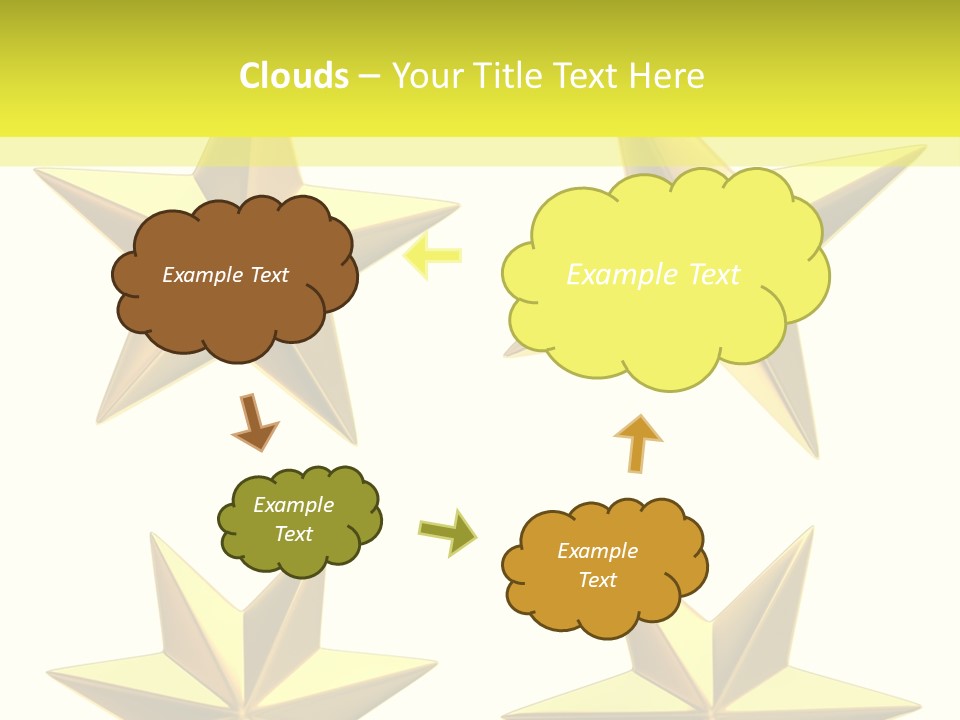 Gold Popular Pentagon PowerPoint Template