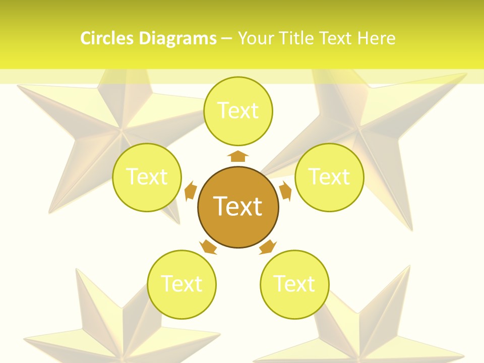 Gold Popular Pentagon PowerPoint Template