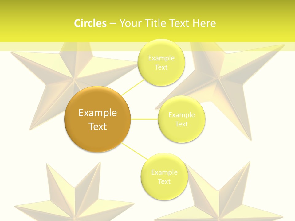Gold Popular Pentagon PowerPoint Template