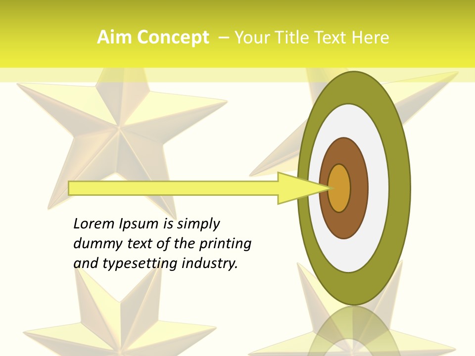 Gold Popular Pentagon PowerPoint Template