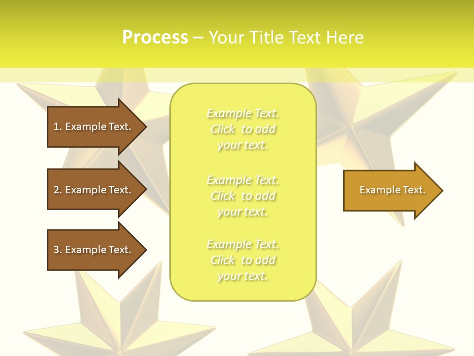 Gold Popular Pentagon PowerPoint Template