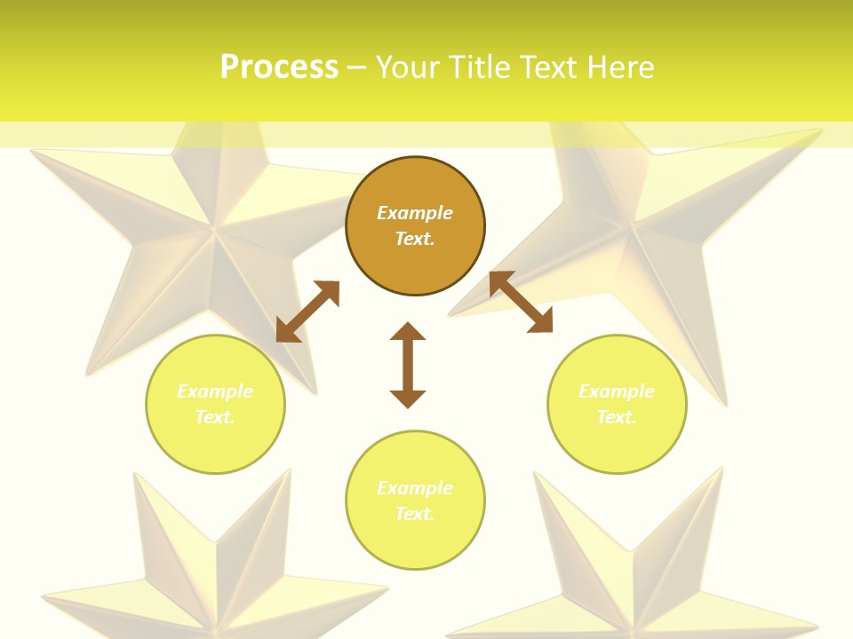Gold Popular Pentagon PowerPoint Template