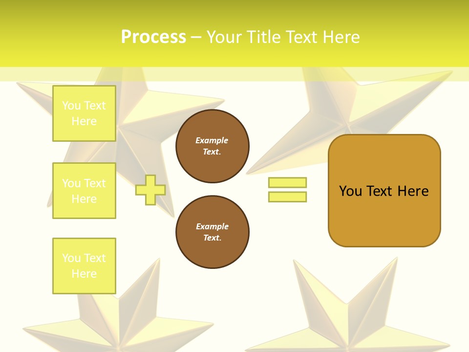 Gold Popular Pentagon PowerPoint Template