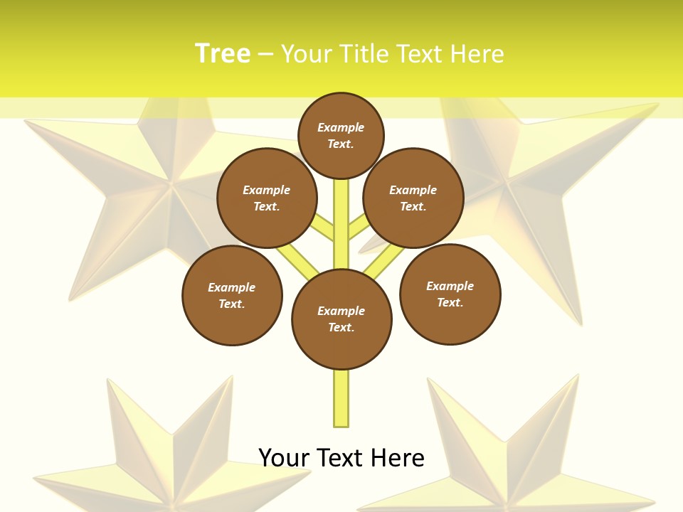 Gold Popular Pentagon PowerPoint Template