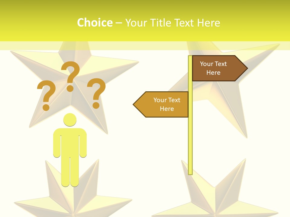 Gold Popular Pentagon PowerPoint Template