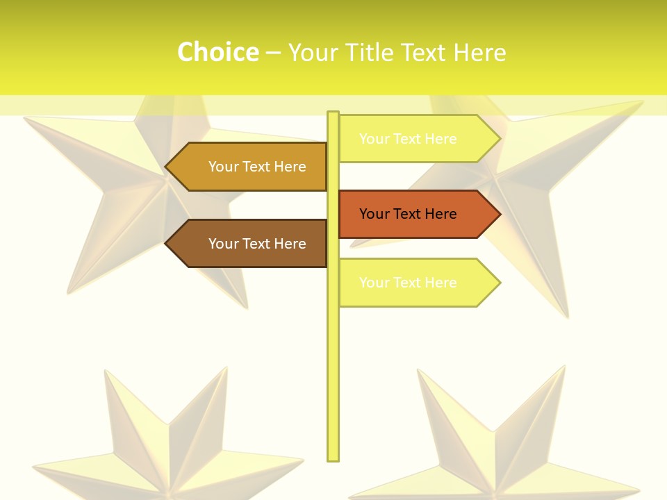 Gold Popular Pentagon PowerPoint Template