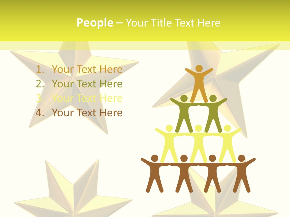 Gold Popular Pentagon PowerPoint Template