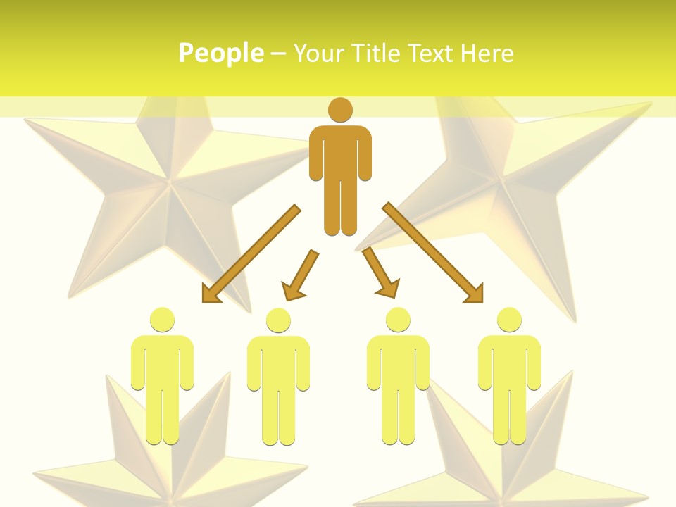 Gold Popular Pentagon PowerPoint Template